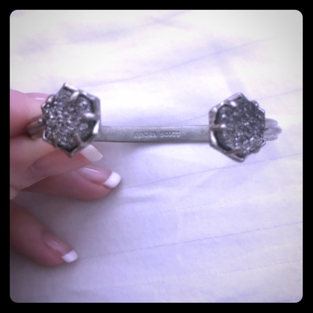 Kendra Scott Silver Druzy Bracelet! 100% Authentic